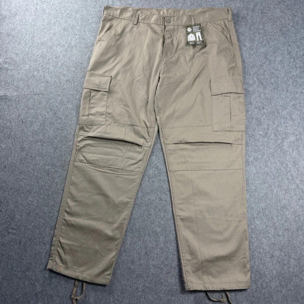 Rothco Khaki BDU Cargo‎ Pants Mens XL Tactical Military Workwear 7901-KH-XL